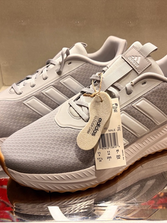 Adidas Men’s X_PLRPATH Light Gray and White Mesh 11.5M Running Sneakers - Picture 4 of 8